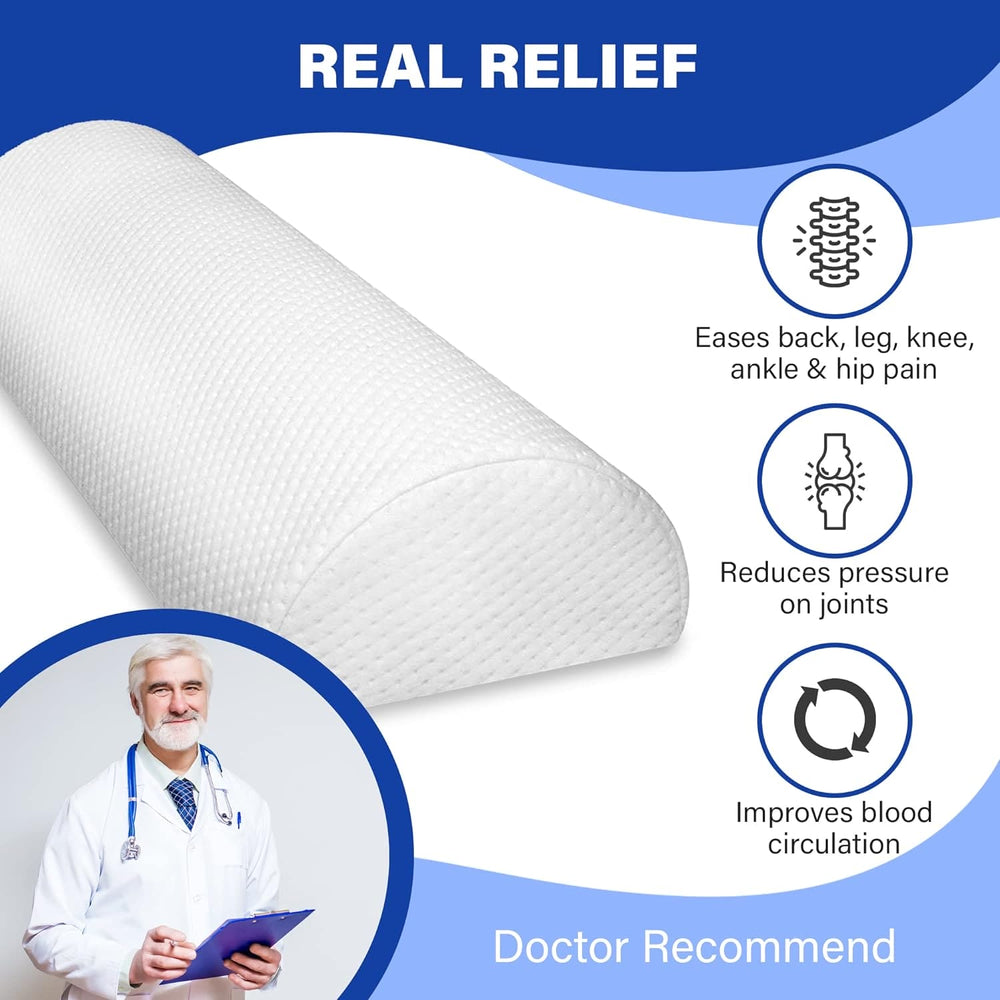 Half Moon Pillow Knee Support Pillows for Bed.