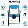 Folding Commode Chair With Bucket