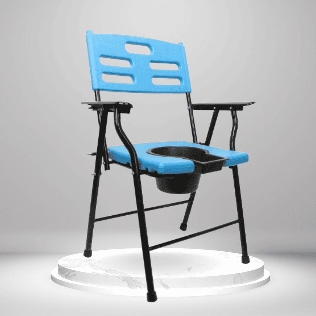 Folding Commode Chair With Bucket