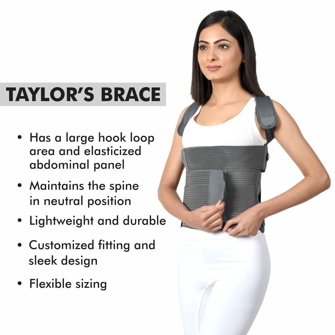 Taylor's Brace Premium Magnetic Long Back Brace - DEBIK